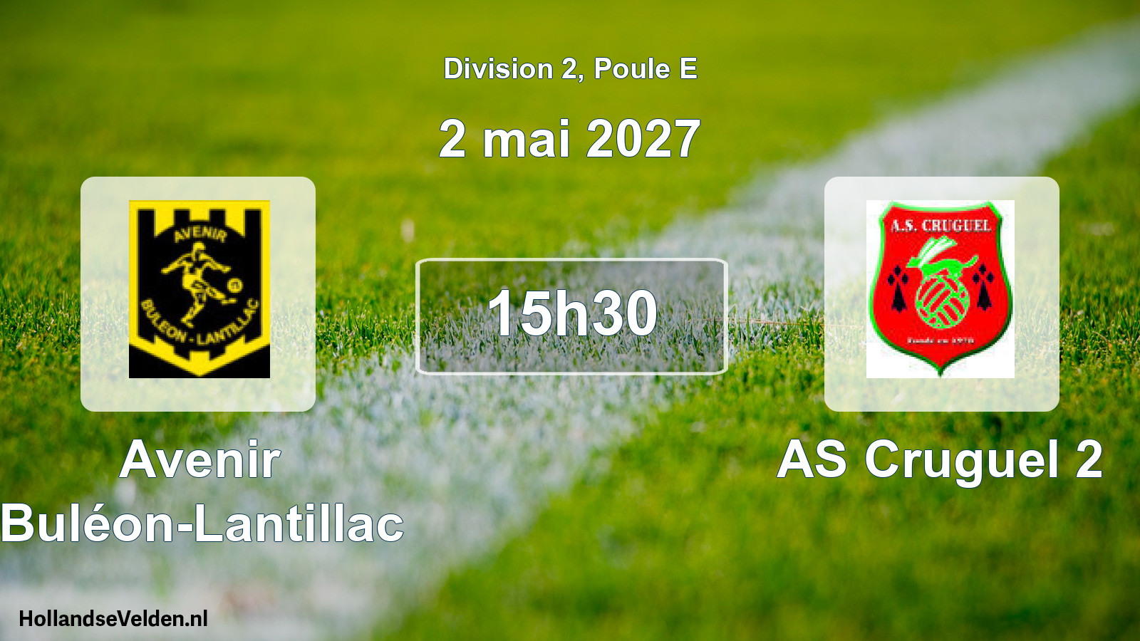 Scheduled Match: Avenir Buléon-Lantillac - AS Cruguel 2 (2 May 2027)