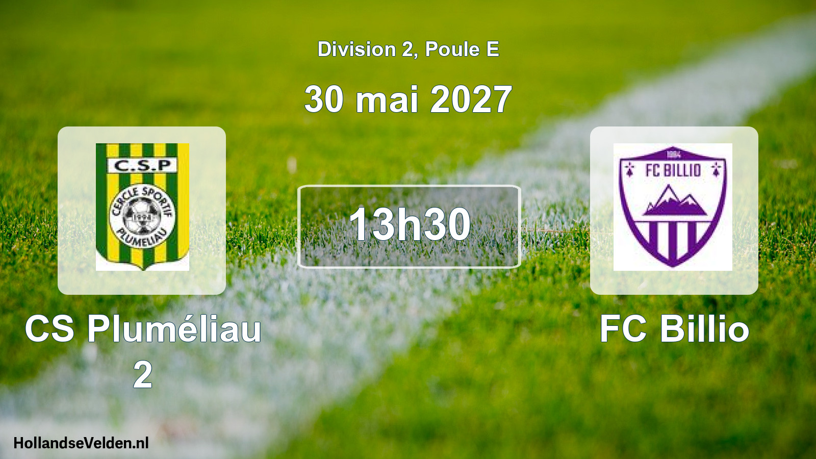 Match programmé: CS Pluméliau 2 - FC Billio (30 mai 2027)