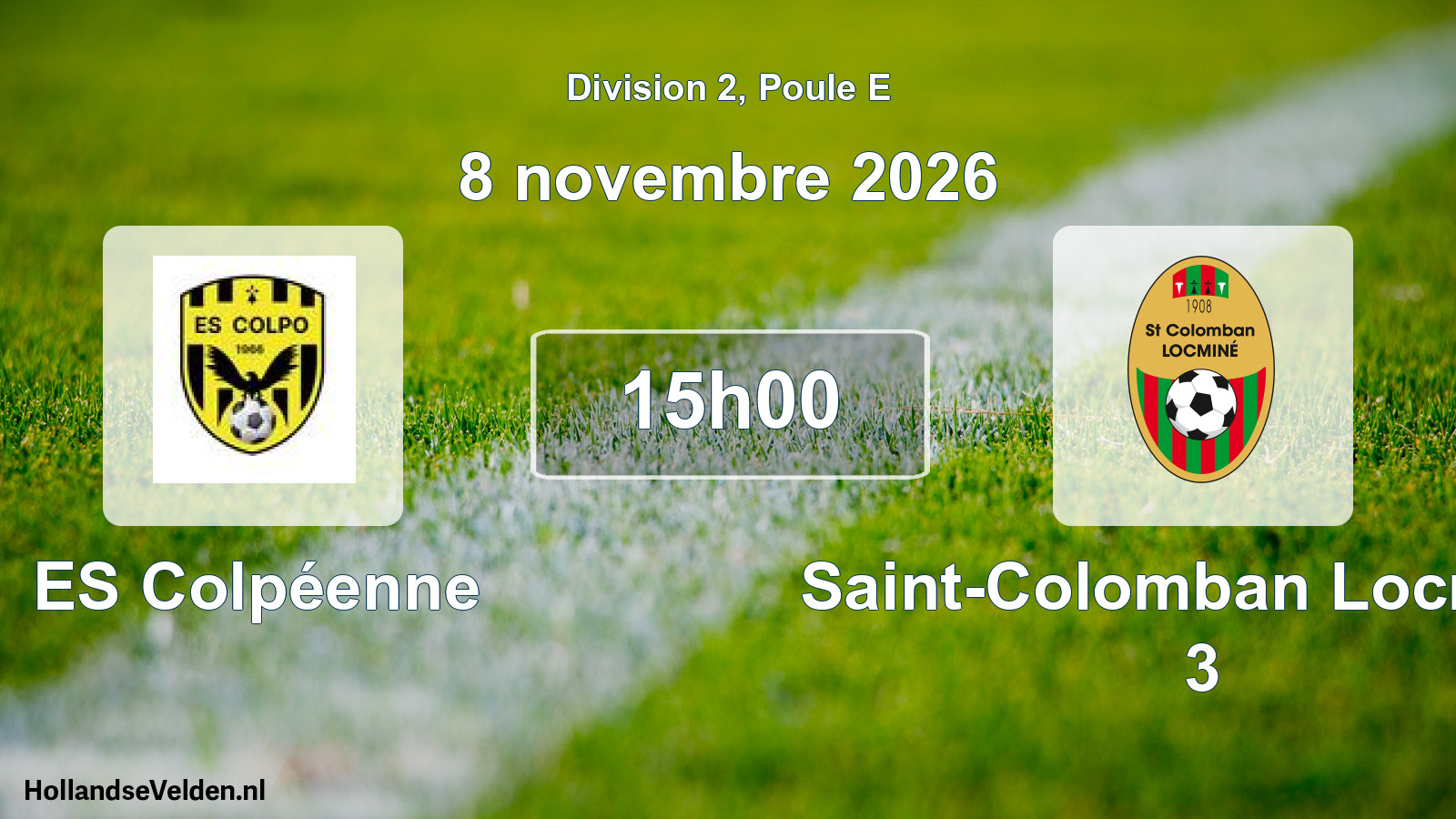 Scheduled Match: ES Colpéenne - Saint-Colomban Locminé 3 (8 November 2026)