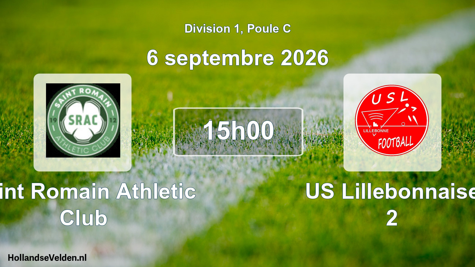 Scheduled Match: Saint Romain Athletic Club - US Lillebonnaise 2 (18 October 2026)