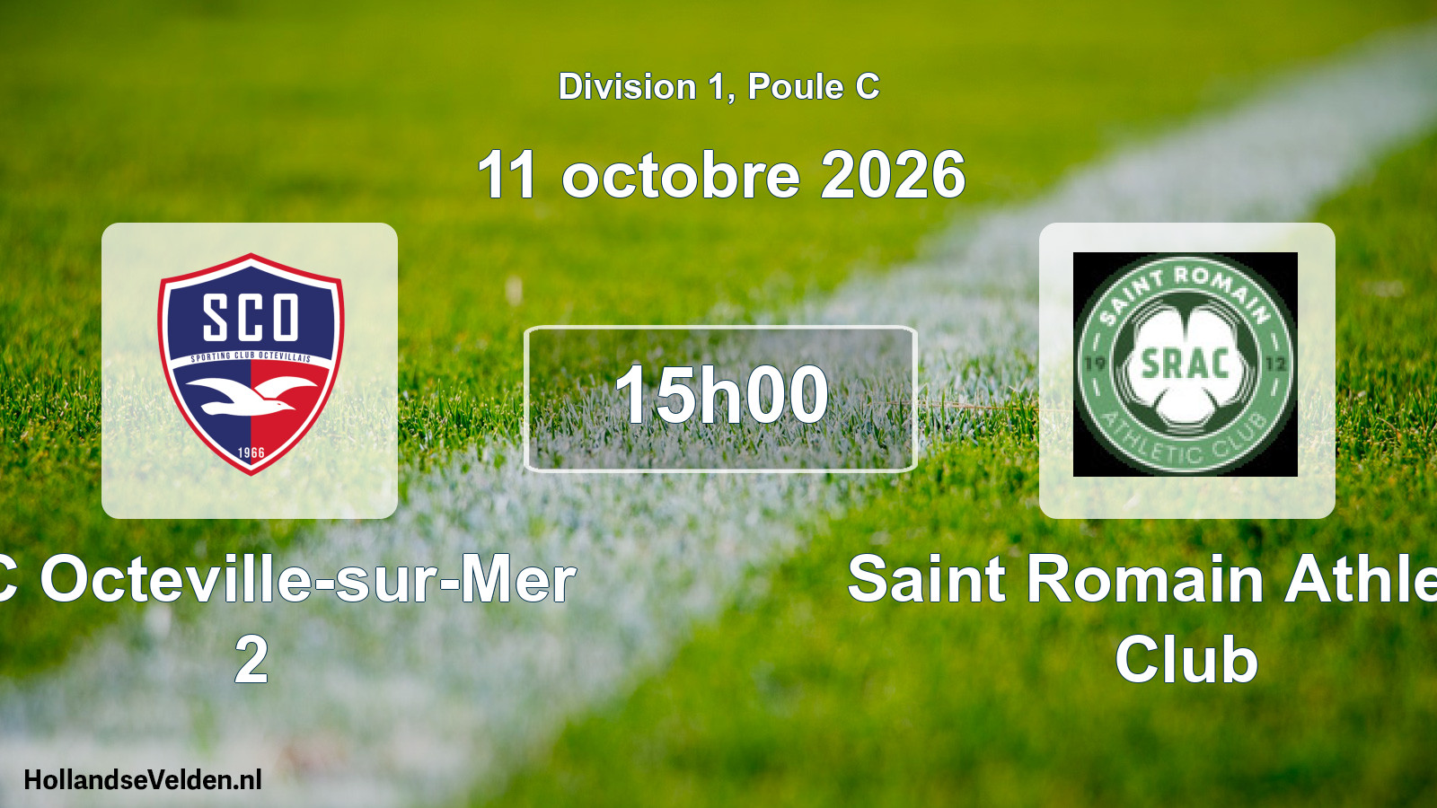 Scheduled Match: SC Octeville-sur-Mer 2 - Saint Romain Athletic Club (8 November 2026)