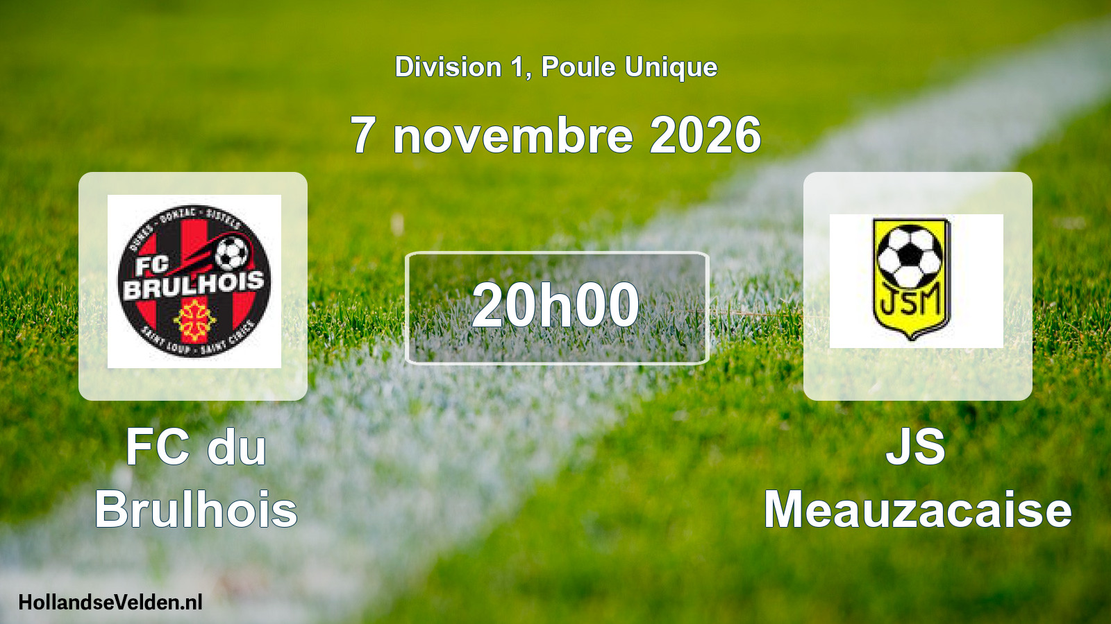 Match programmé: FC du Brulhois - JS Meauzacaise (7 novembre 2026)