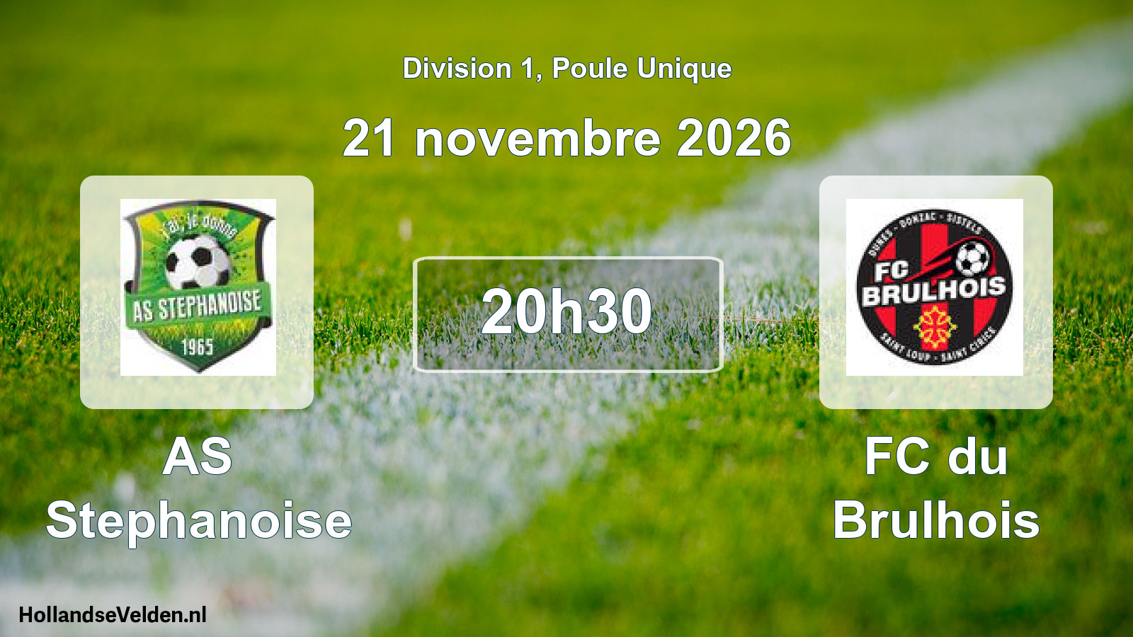 Match programmé: AS Stephanoise - FC du Brulhois (21 novembre 2026)