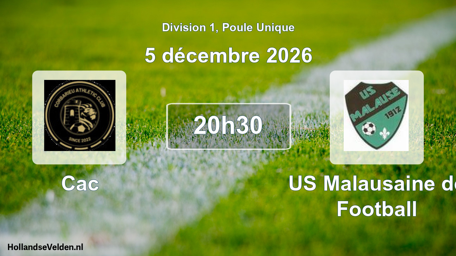 Match programmé: Cac - US Malausaine de Football (5 décembre 2026)