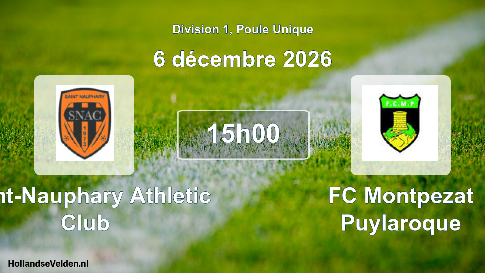 Match programmé: Saint-Nauphary Athletic Club - FC Montpezat Puylaroque (6 décembre 2026)