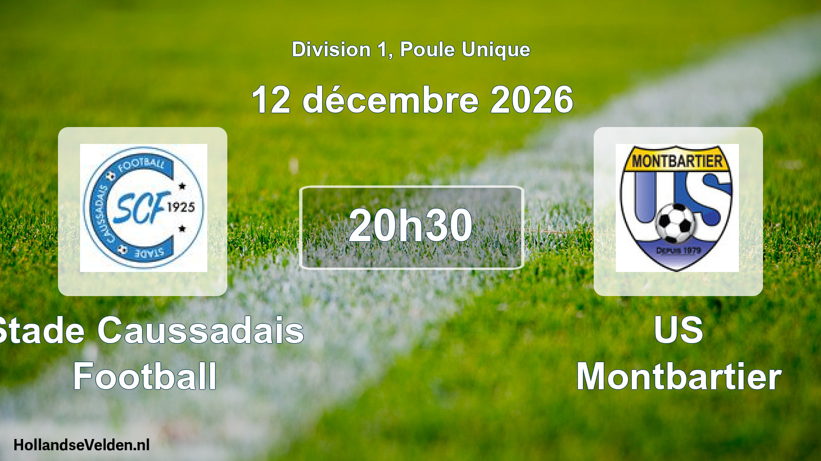 Geplande wedstrijd: Stade Caussadais Football - US Montbartier (12 december 2026)