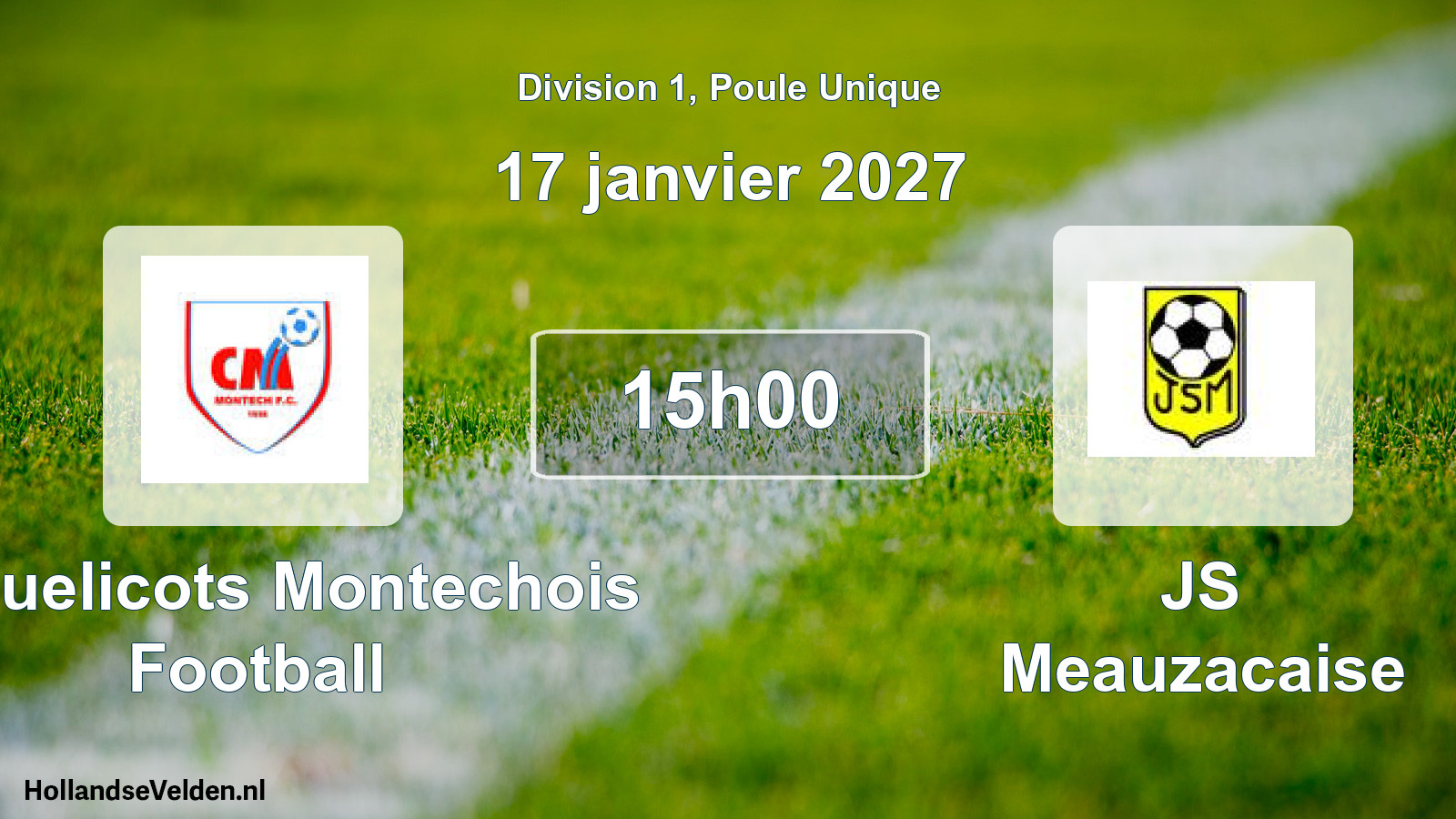 Scheduled Match: Coquelicots Montechois Football - JS Meauzacaise (17 January 2027)