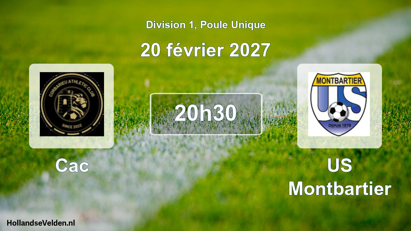 Match programmé: Cac - US Montbartier (20 février 2027)