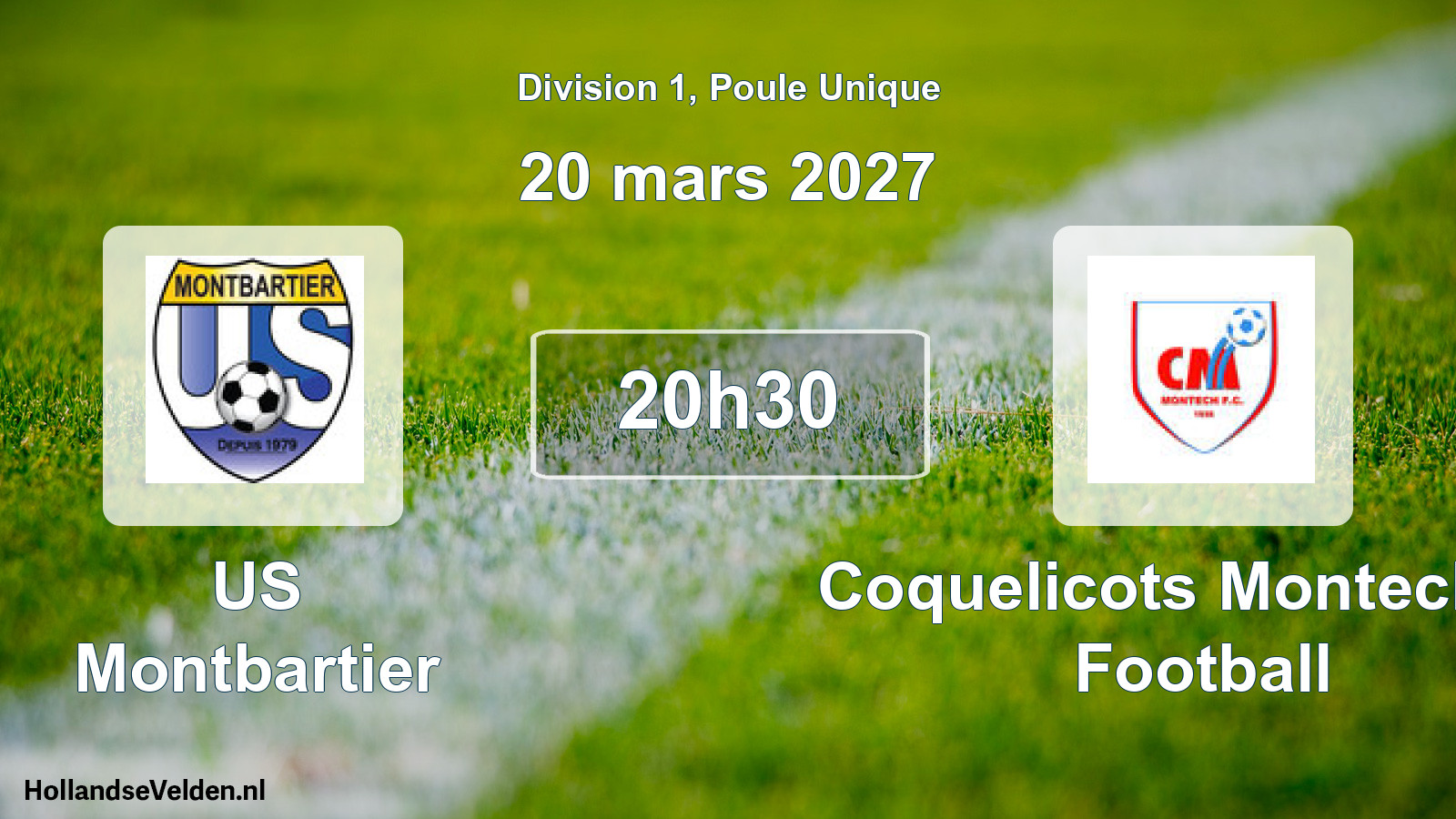Scheduled Match: US Montbartier - Coquelicots Montechois Football (20 March 2027)