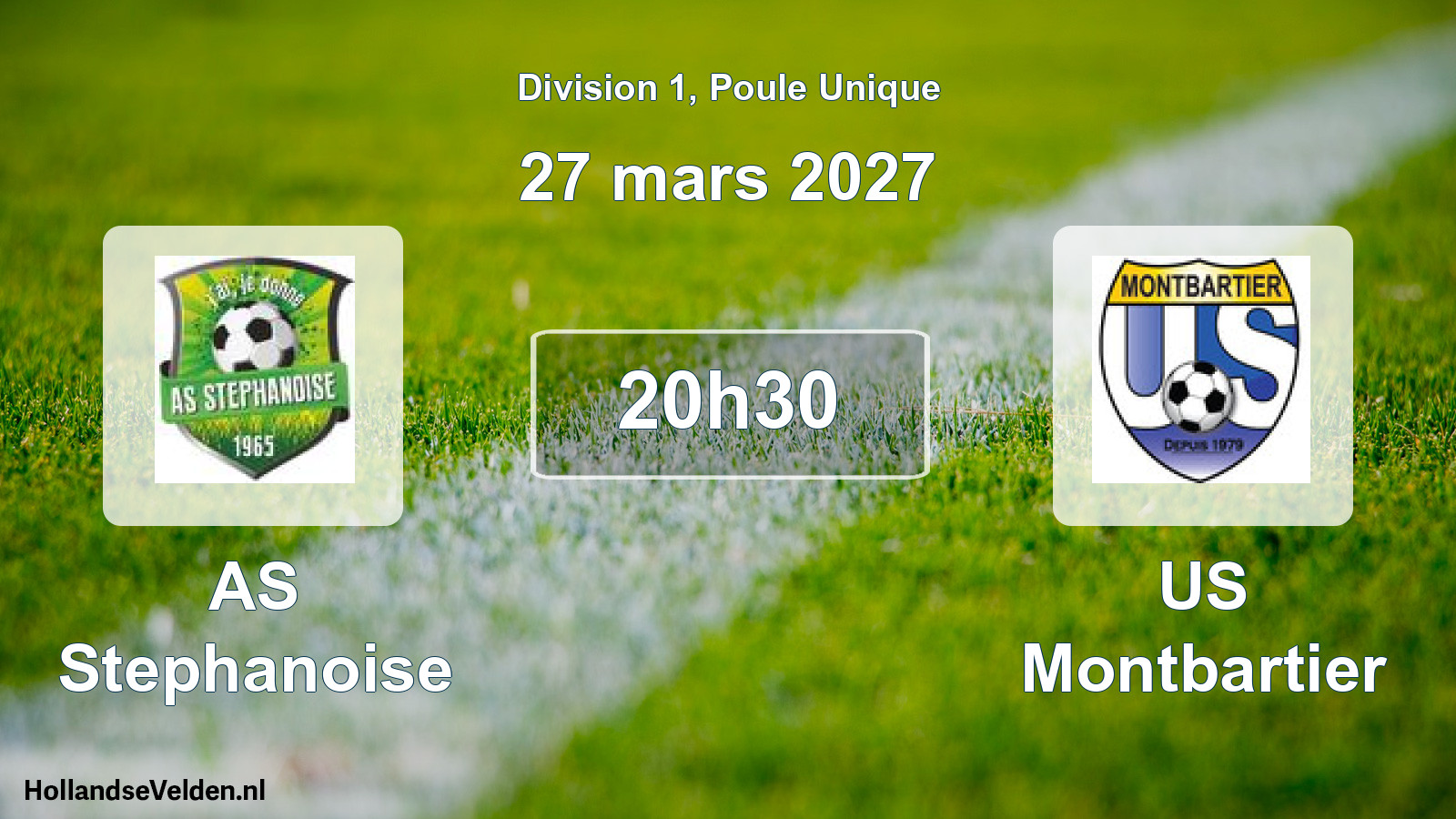 Match programmé: AS Stephanoise - US Montbartier (27 mars 2027)