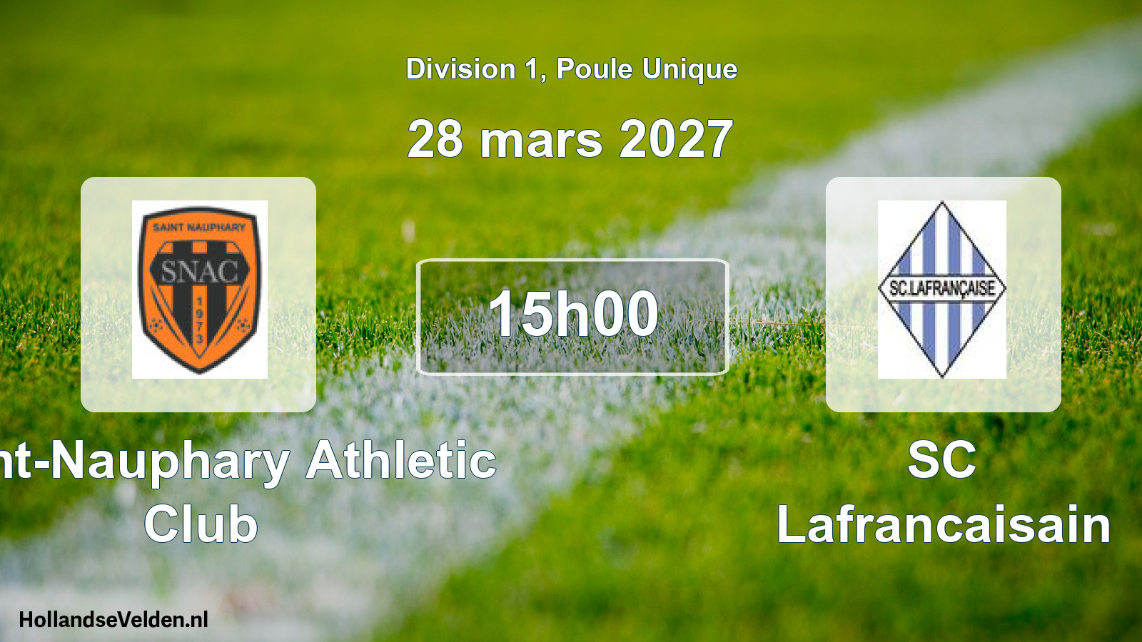Match programmé: Saint-Nauphary Athletic Club - SC Lafrancaisain (28 mars 2027)