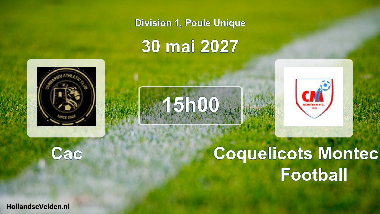 Scheduled Match: Cac - Coquelicots Montechois Football (30 May 2027)