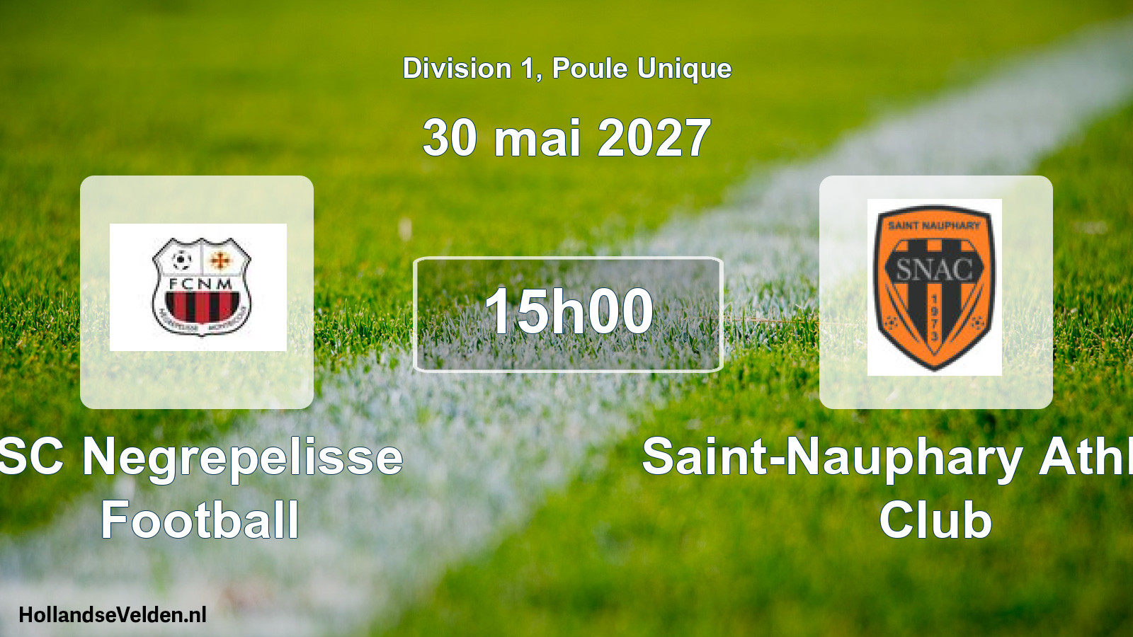 Match programmé: SC Negrepelisse Football - Saint-Nauphary Athletic Club (30 mai 2027)