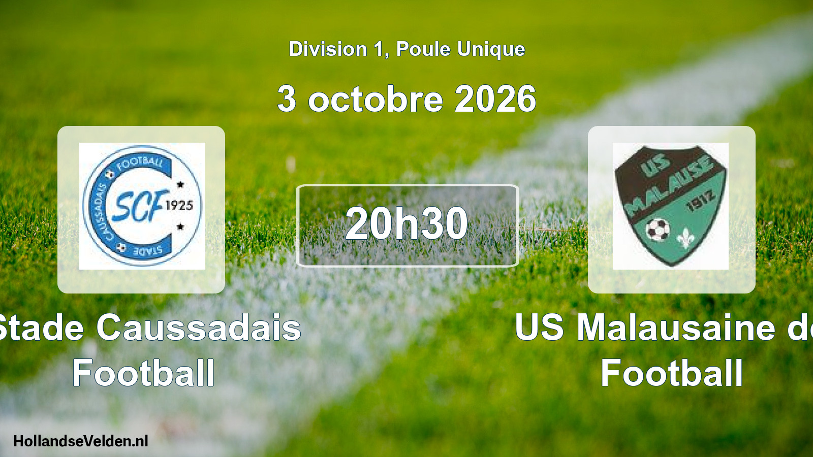 Match programmé: Stade Caussadais Football - US Malausaine de Football (3 octobre 2026)