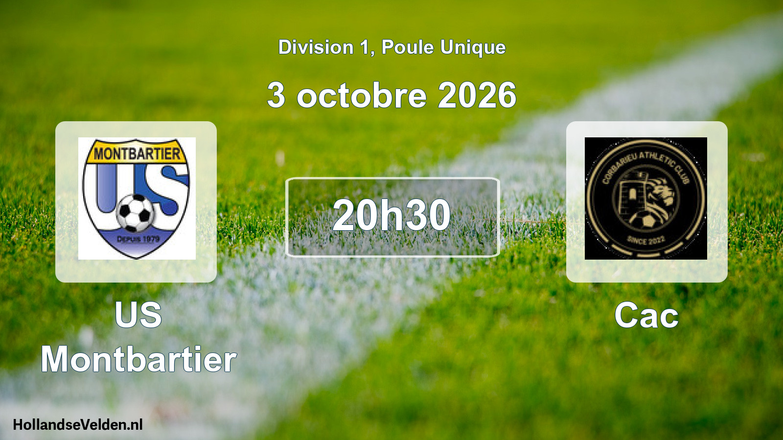 Match programmé: US Montbartier - Cac (3 octobre 2026)