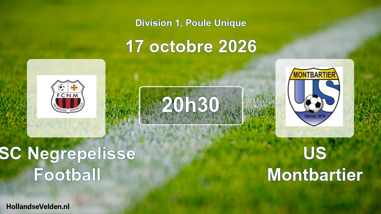 Match programmé: SC Negrepelisse Football - US Montbartier (17 octobre 2026)