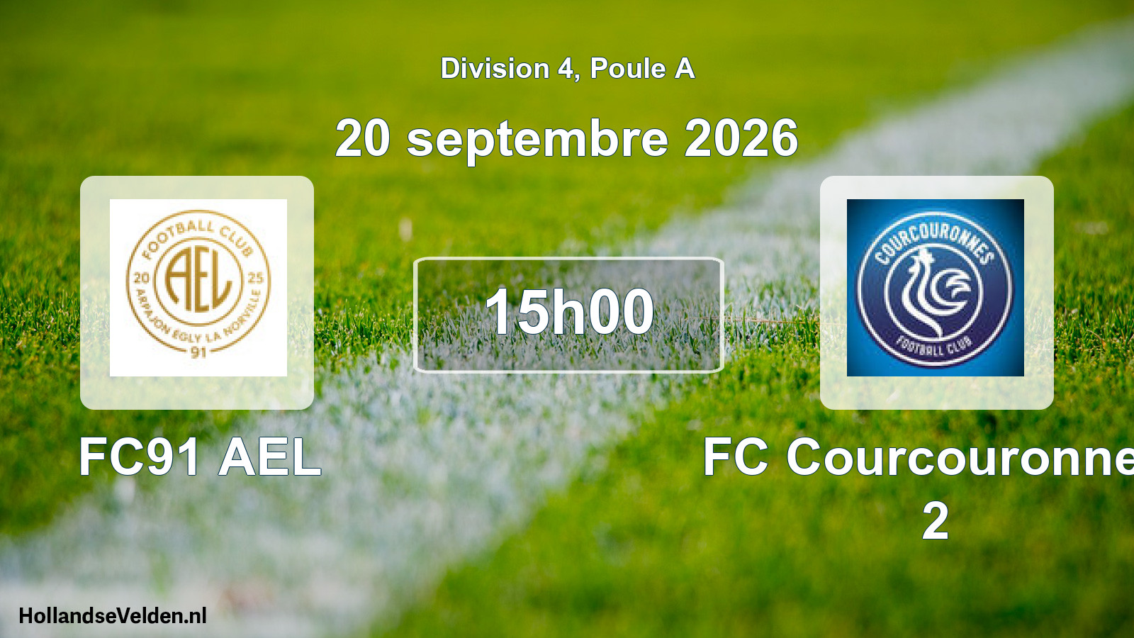 Scheduled Match: FC91 AEL - FC Courcouronnes 2 (20 September 2026)
