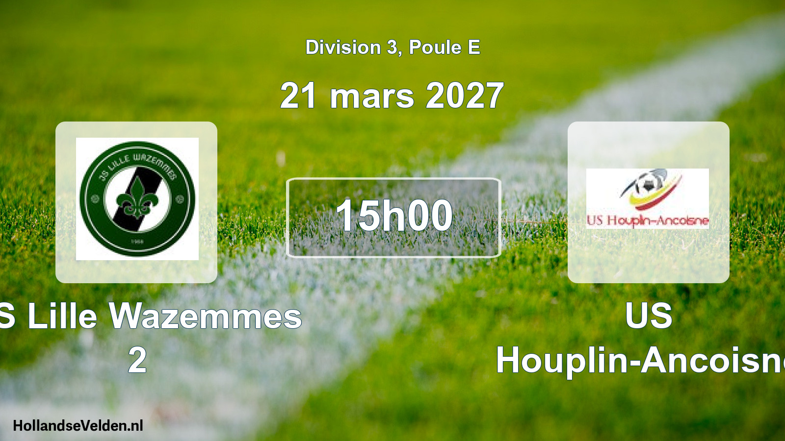 Match programmé: JS Lille Wazemmes 2 - US Houplin-Ancoisne (21 mars 2027)