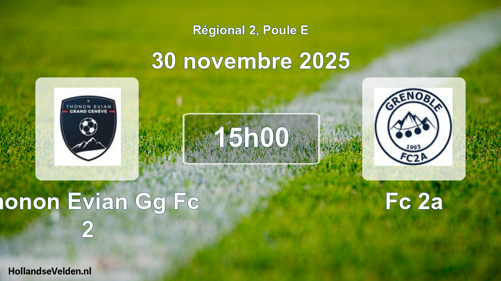 Geplande wedstrijd: Thonon Evian Gg Fc 2 - Fc 2a (30 novembre 2025)