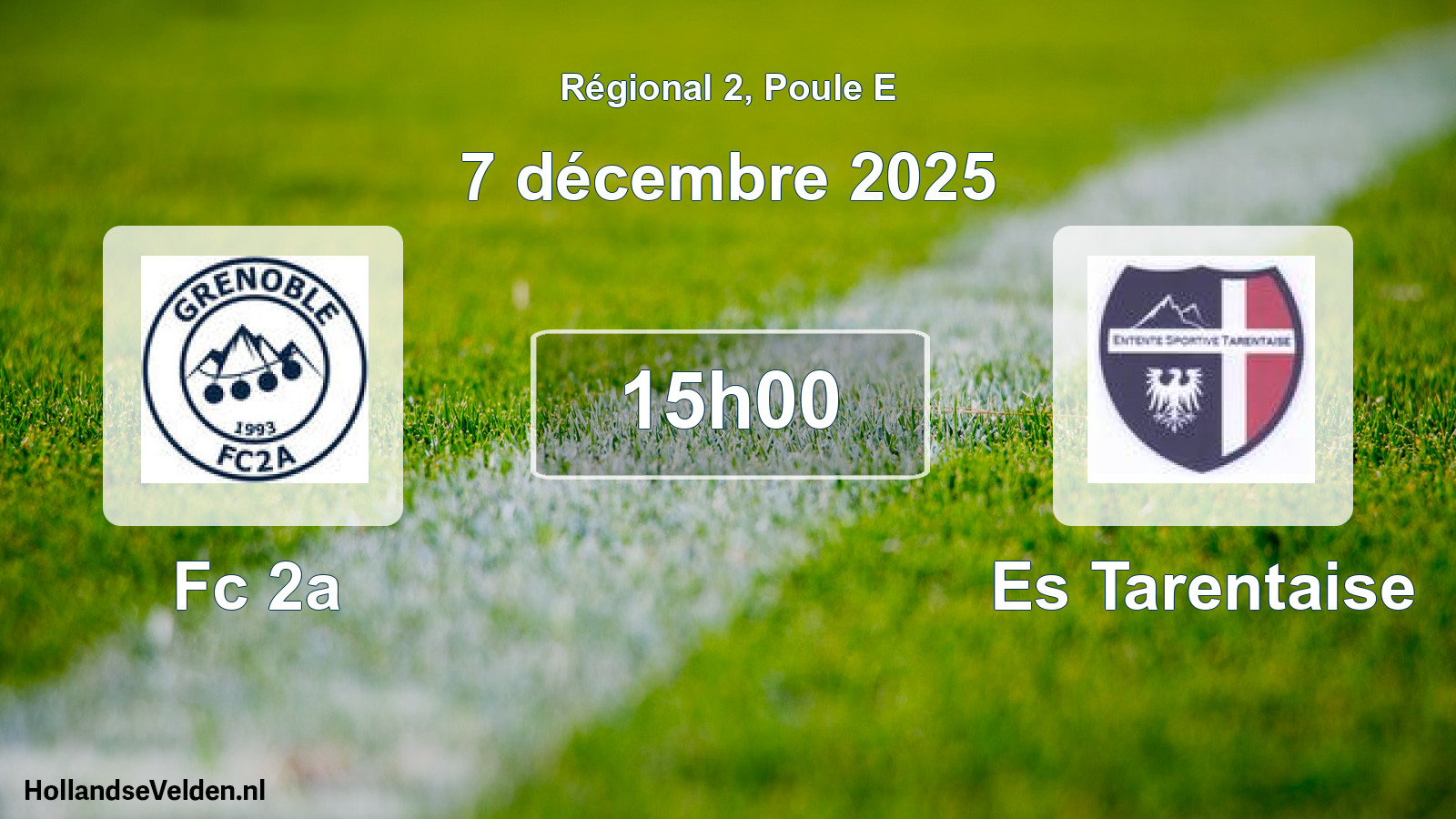 Geplande wedstrijd: Fc 2a - Es Tarentaise (7 décembre 2025)