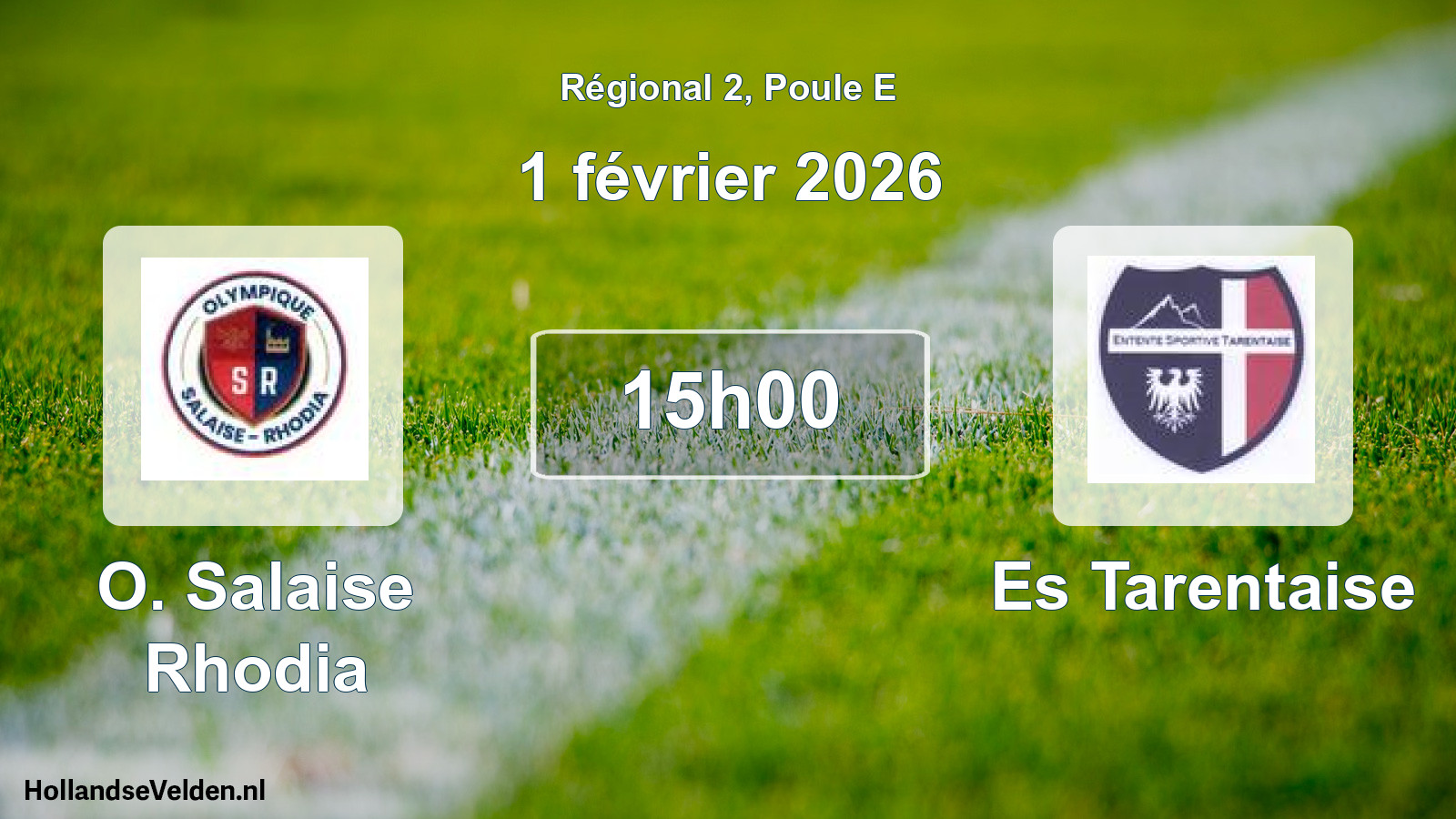 Scheduled Match: O. Salaise Rhodia - Es Tarentaise (1 February 2026)