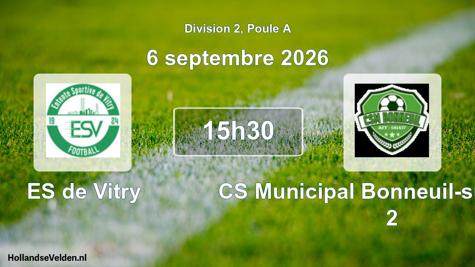 Scheduled Match: ES de Vitry - CS Municipal Bonneuil-sur-Marne 2 (6 September 2026)