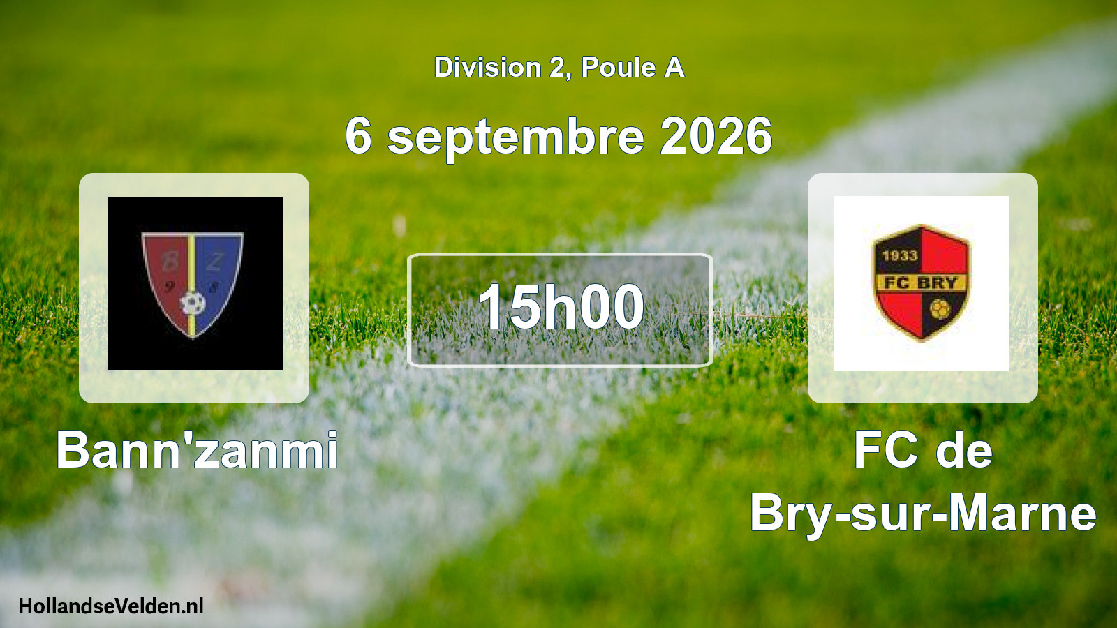 Scheduled Match: Bann'zanmi - FC de Bry-sur-Marne (6 September 2026)