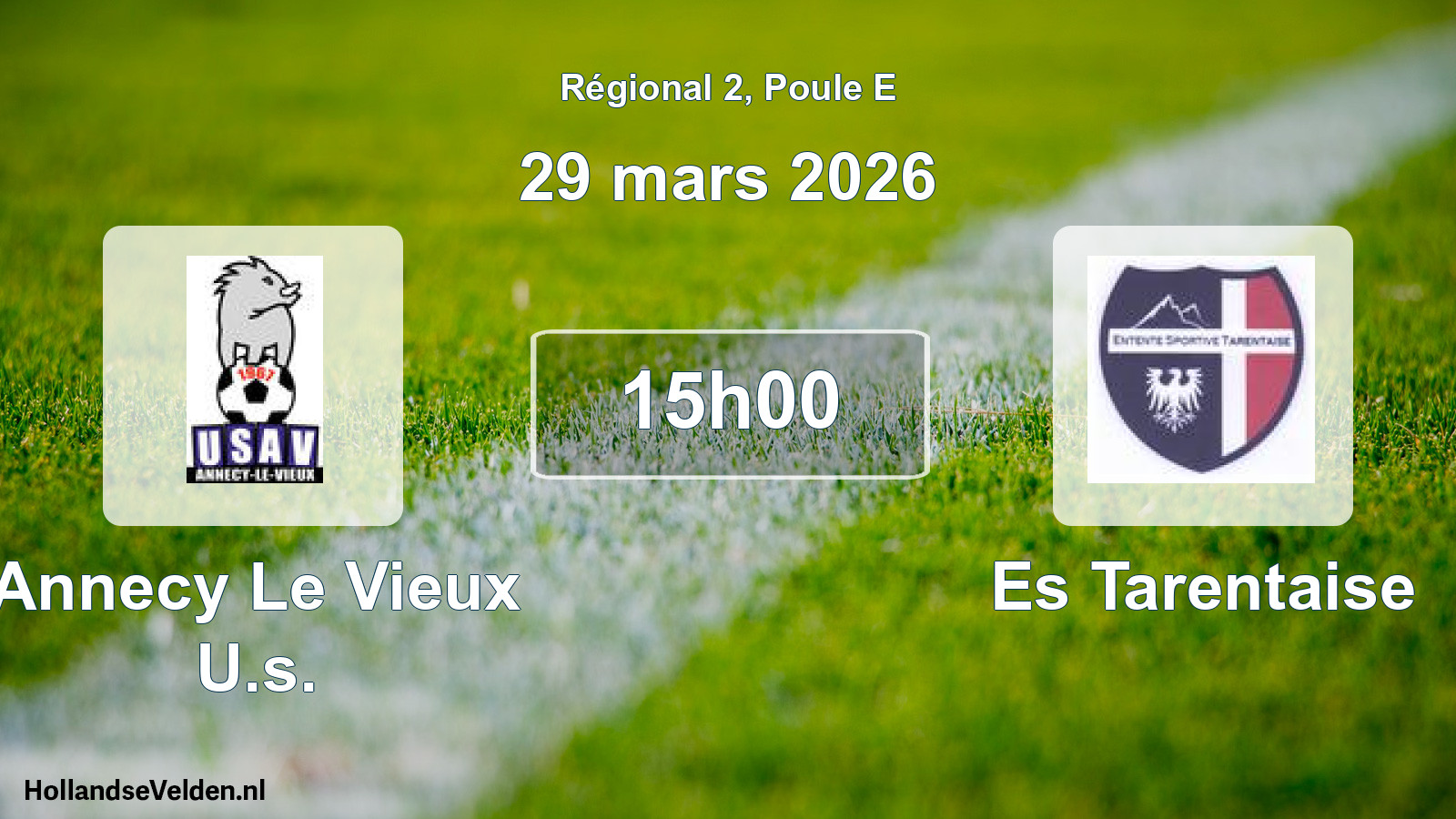 Scheduled Match: Annecy Le Vieux U.s. - Es Tarentaise (29 March 2026)