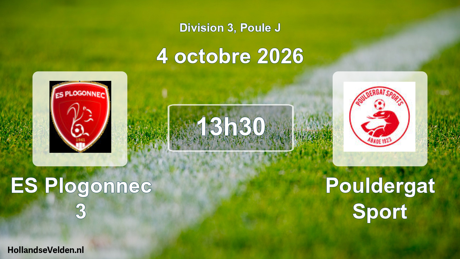 Geplande wedstrijd: ES Plogonnec 3 - Pouldergat Sport (4 oktober 2026)