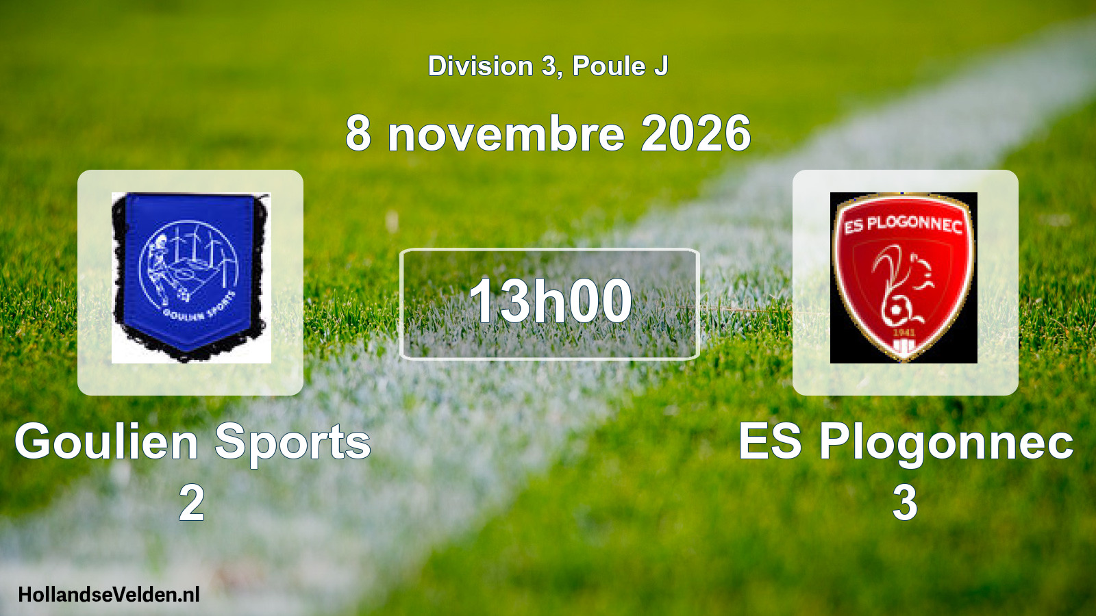 Scheduled Match: Goulien Sports 2 - ES Plogonnec 3 (8 November 2026)