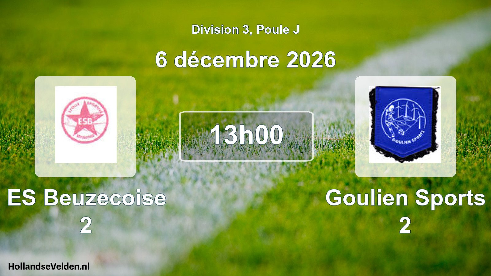 Scheduled Match: ES Beuzecoise 2 - Goulien Sports 2 (6 December 2026)
