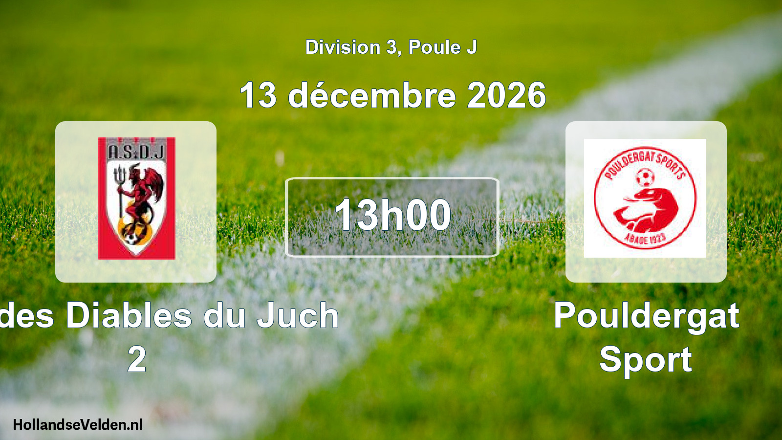 Geplande wedstrijd: AS des Diables du Juch 2 - Pouldergat Sport (13 december 2026)