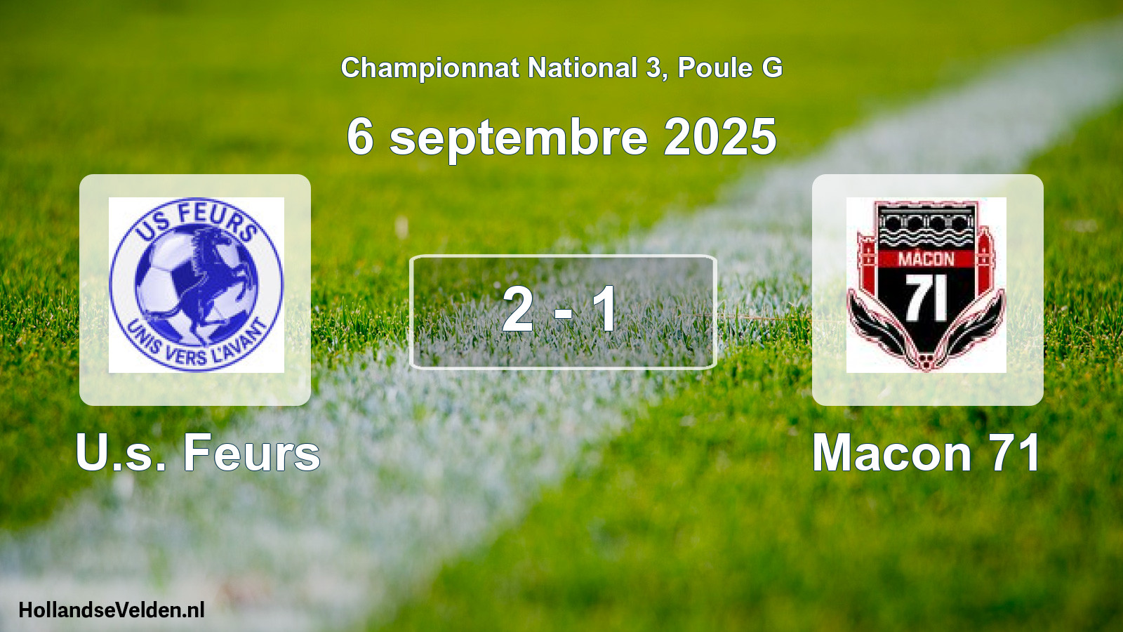 Gespeelde wedstrijd: U.s. Feurs - Macon 71 2 - 1 (6 september 2025)