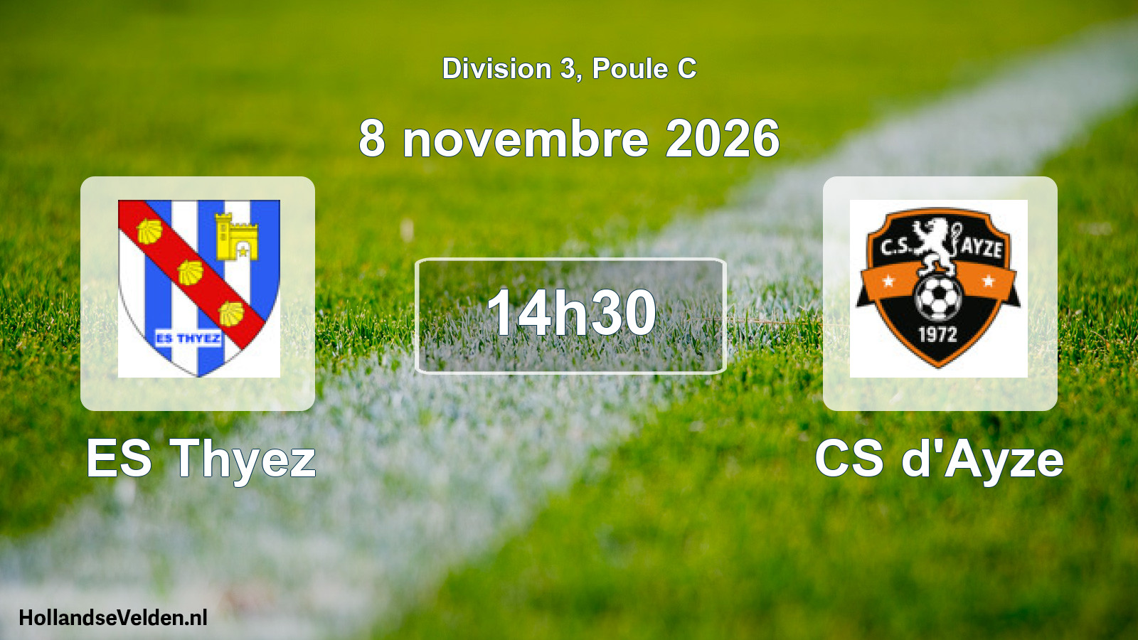 Match programmé: ES Thyez - CS d'Ayze (8 novembre 2026)