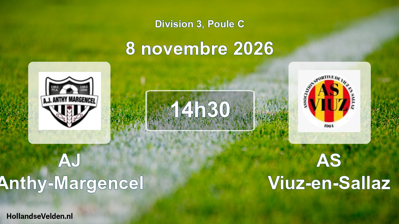 Match programmé: AJ Anthy-Margencel - AS Viuz-en-Sallaz (8 novembre 2026)