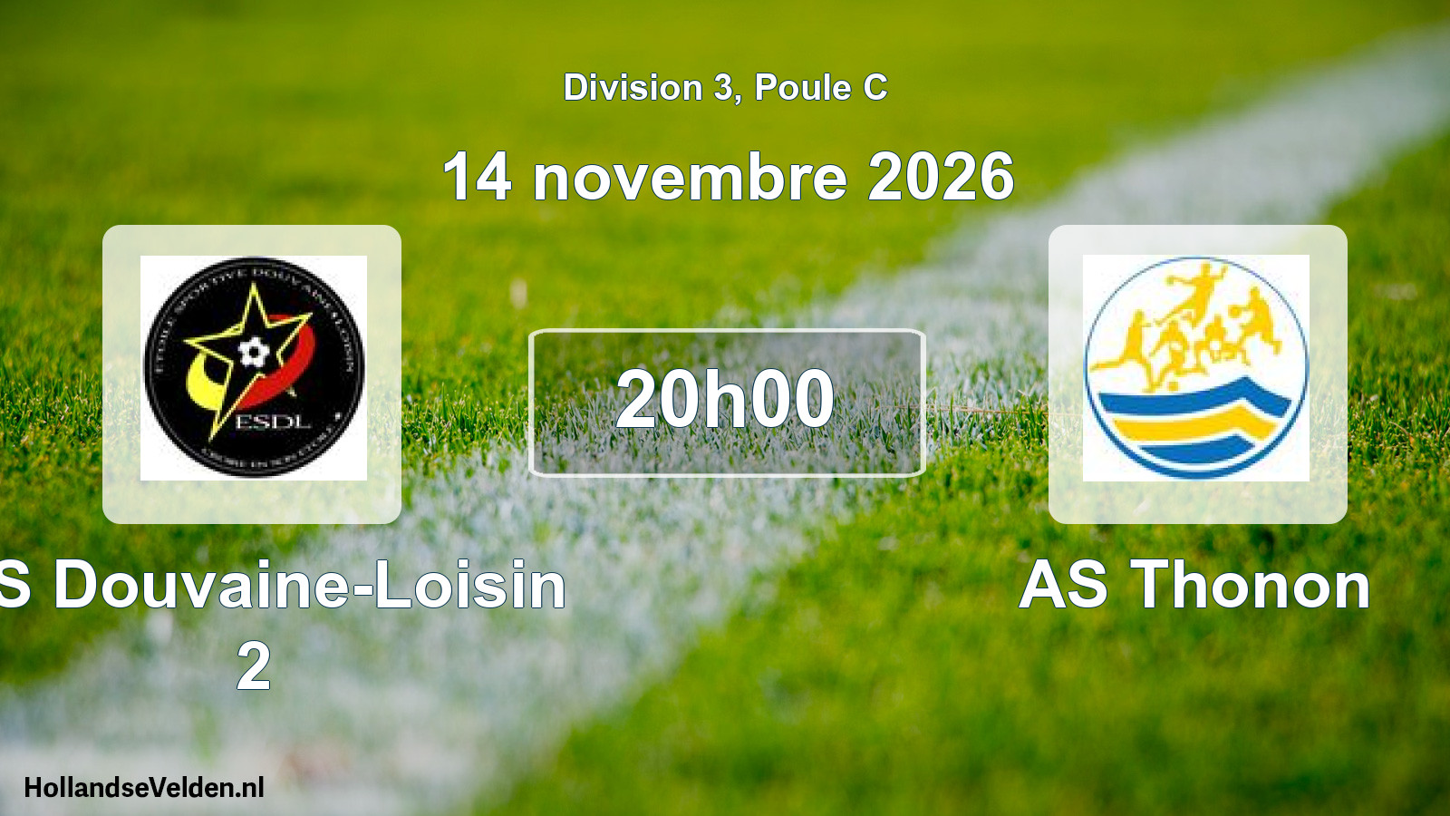 Geplande wedstrijd: ES Douvaine-Loisin 2 - AS Thonon (14 november 2026)