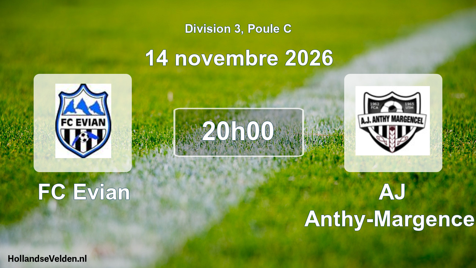 Match programmé: FC Evian - AJ Anthy-Margencel (14 novembre 2026)