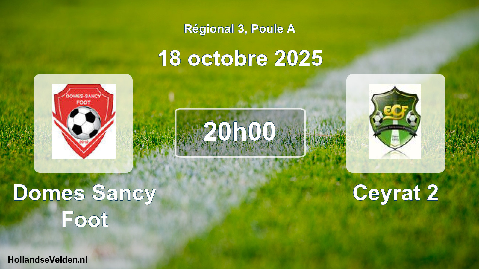 Geplande wedstrijd: Domes Sancy Foot - Ceyrat 2 (18 octobre 2025)