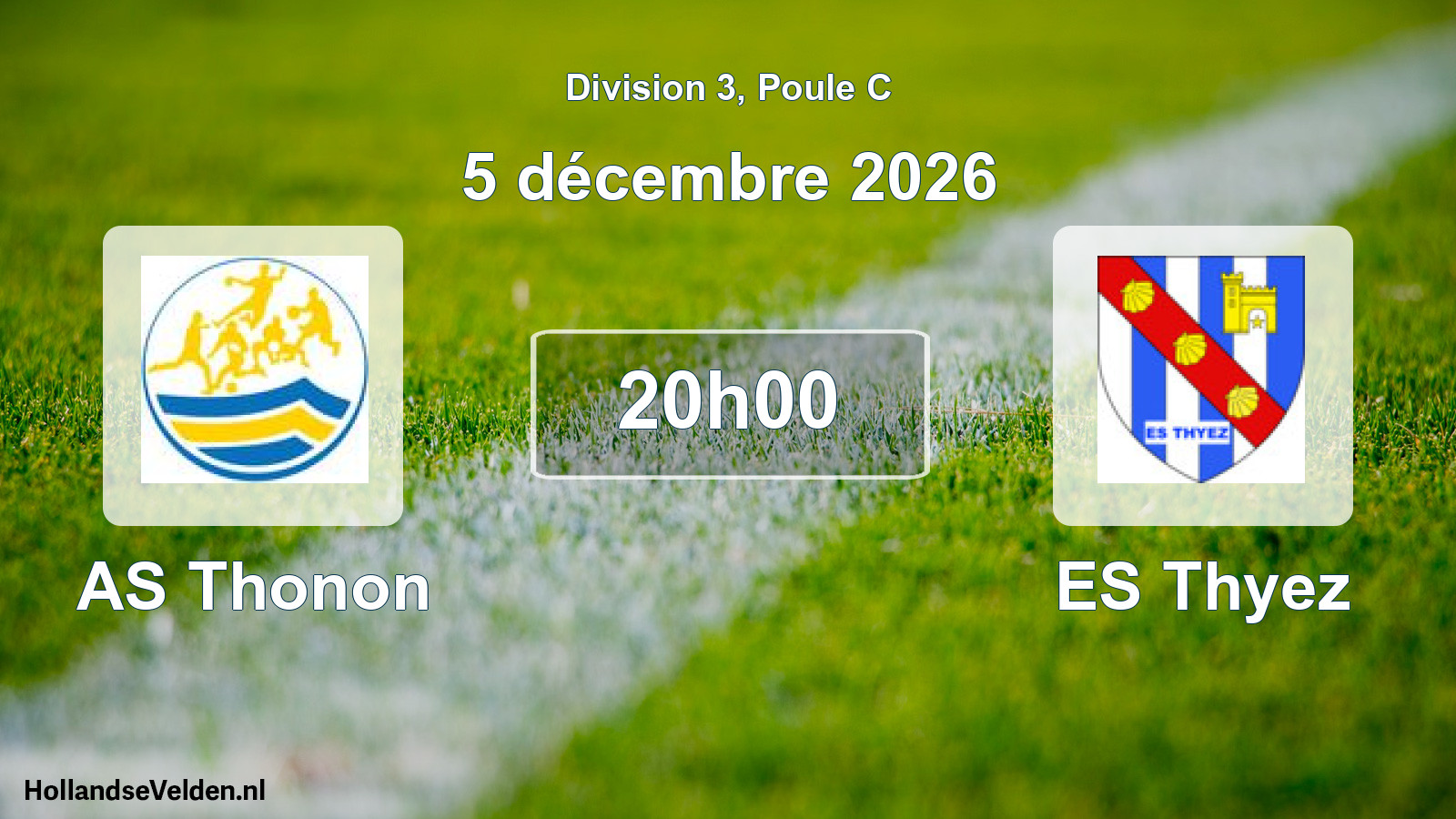 Match programmé: AS Thonon - ES Thyez (5 décembre 2026)