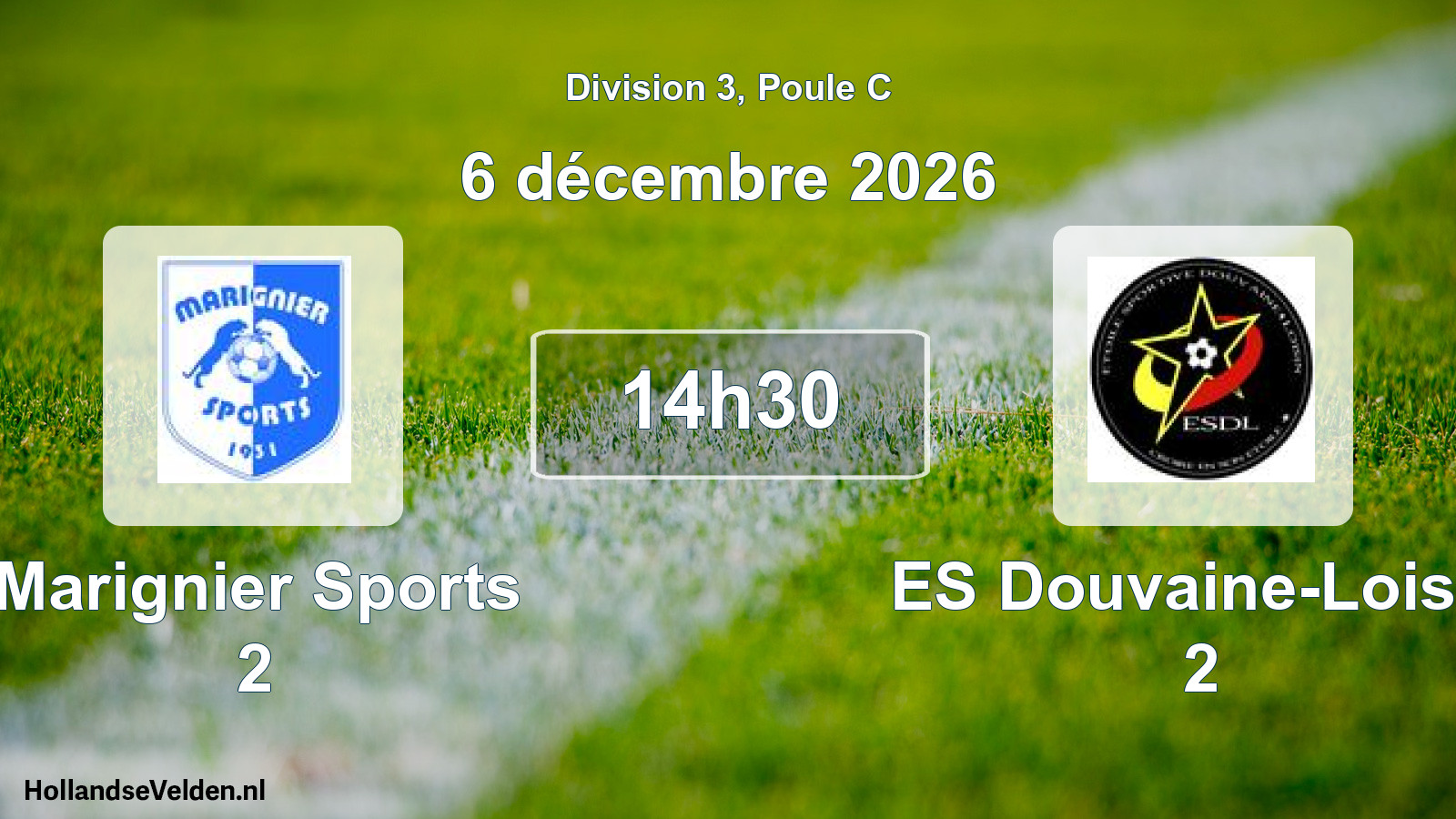 Match programmé: Marignier Sports 2 - ES Douvaine-Loisin 2 (6 décembre 2026)
