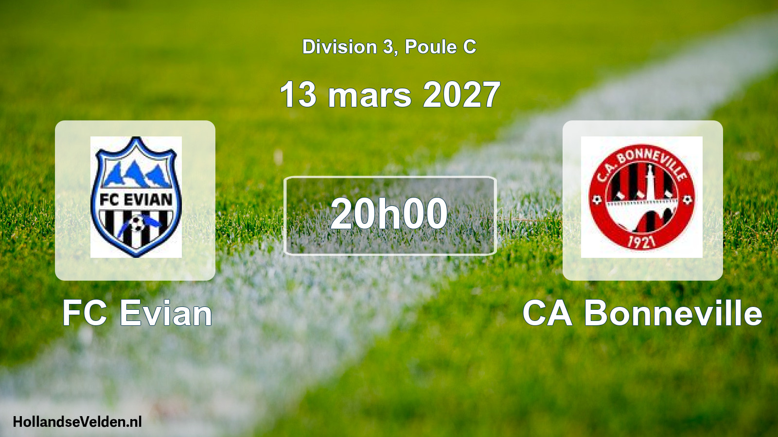 Match programmé: FC Evian - CA Bonneville (13 mars 2027)