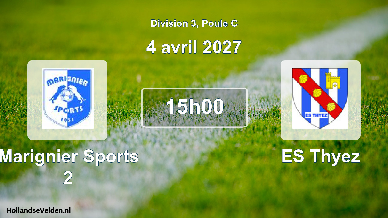 Match programmé: Marignier Sports 2 - ES Thyez (4 avril 2027)