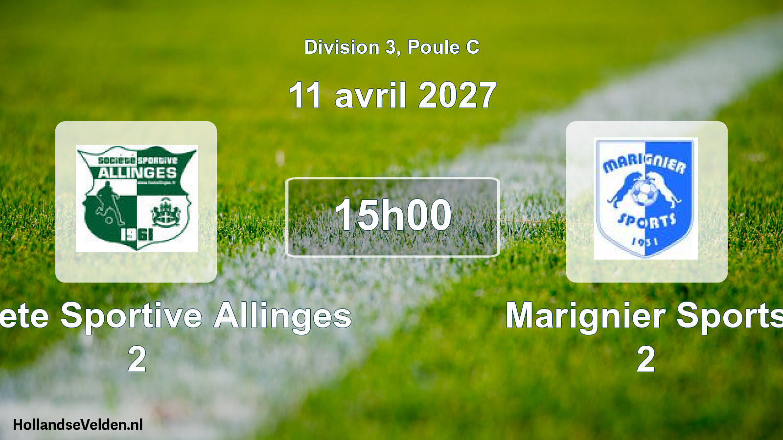 Match programmé: Societe Sportive Allinges 2 - Marignier Sports 2 (11 avril 2027)