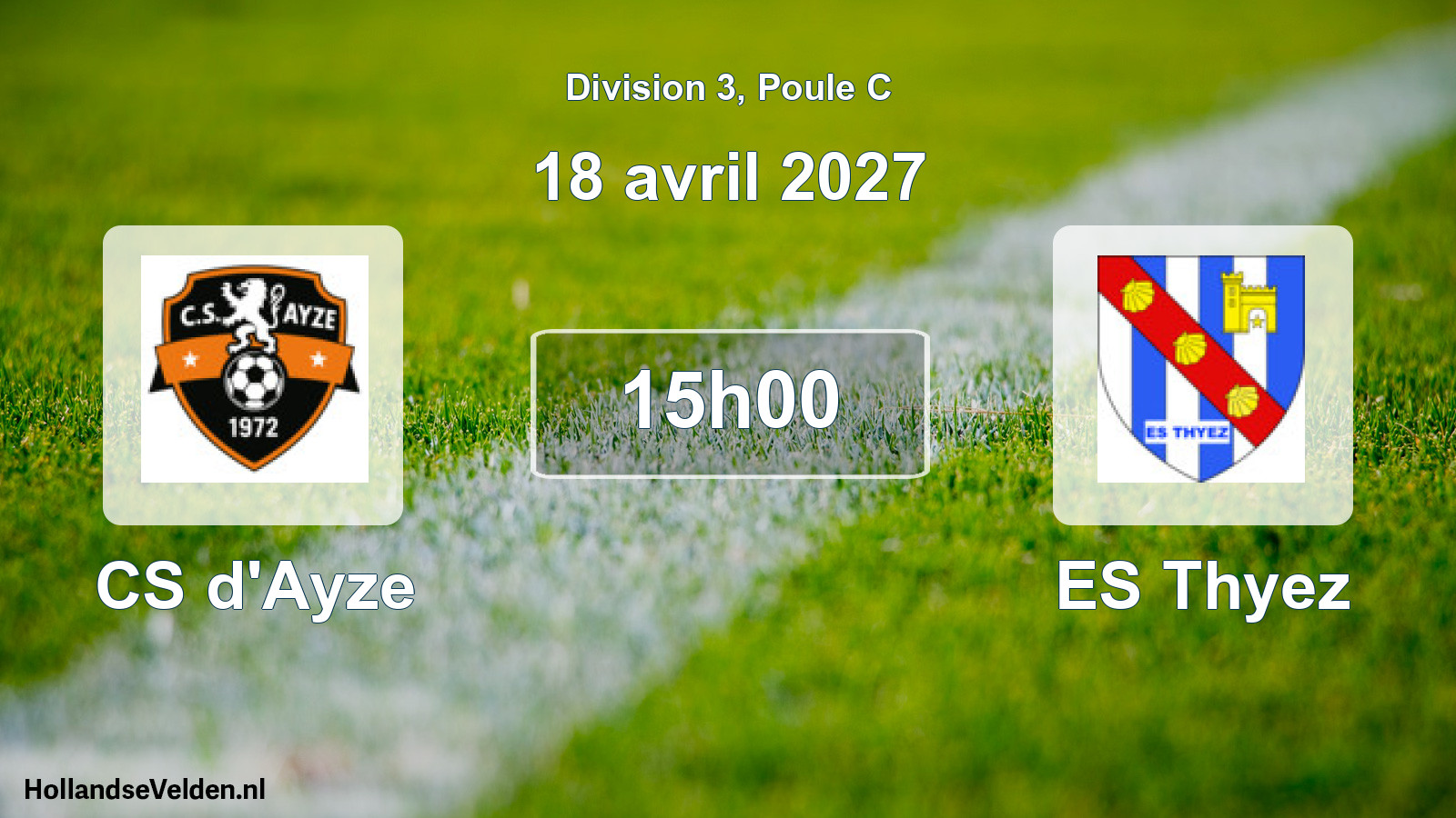 Match programmé: CS d'Ayze - ES Thyez (18 avril 2027)