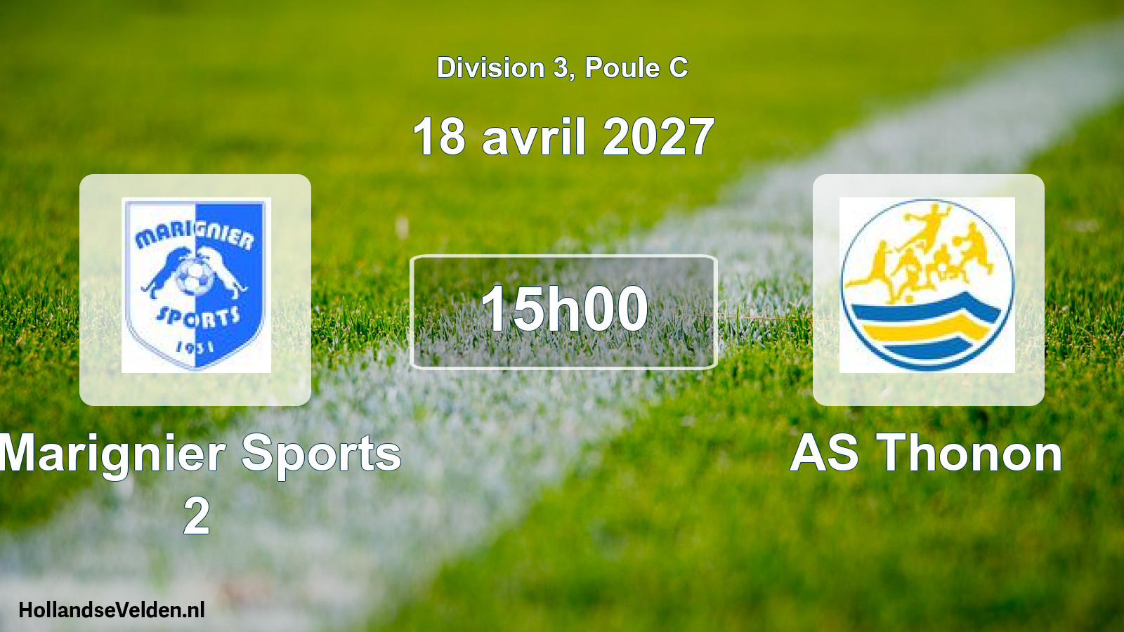 Scheduled Match: Marignier Sports 2 - AS Thonon (18 April 2027)