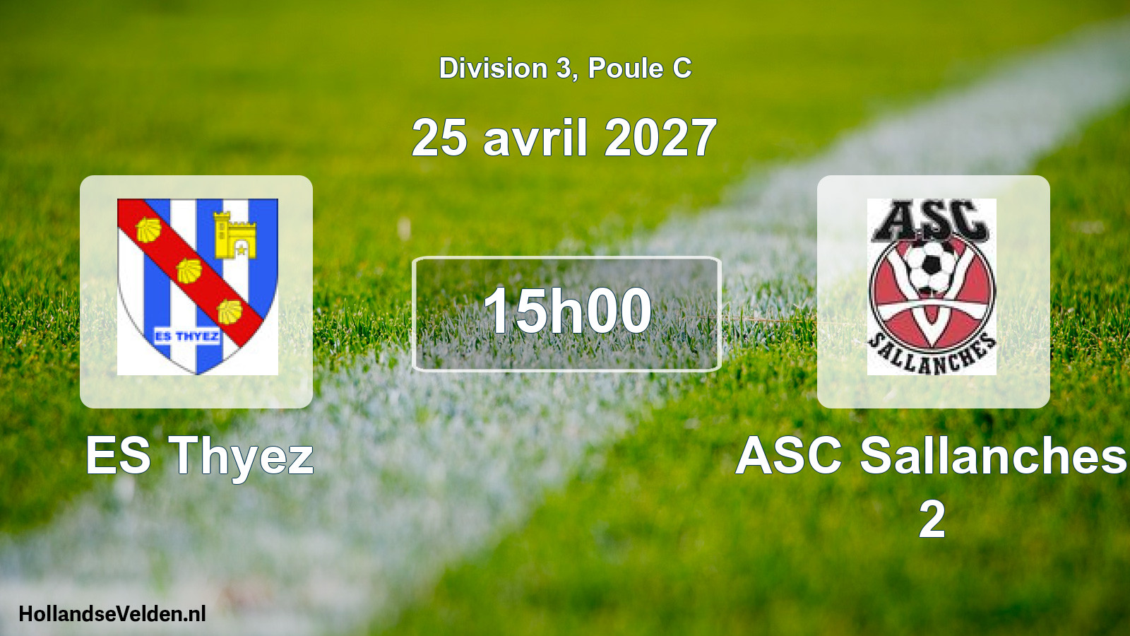 Match programmé: ES Thyez - ASC Sallanches 2 (25 avril 2027)