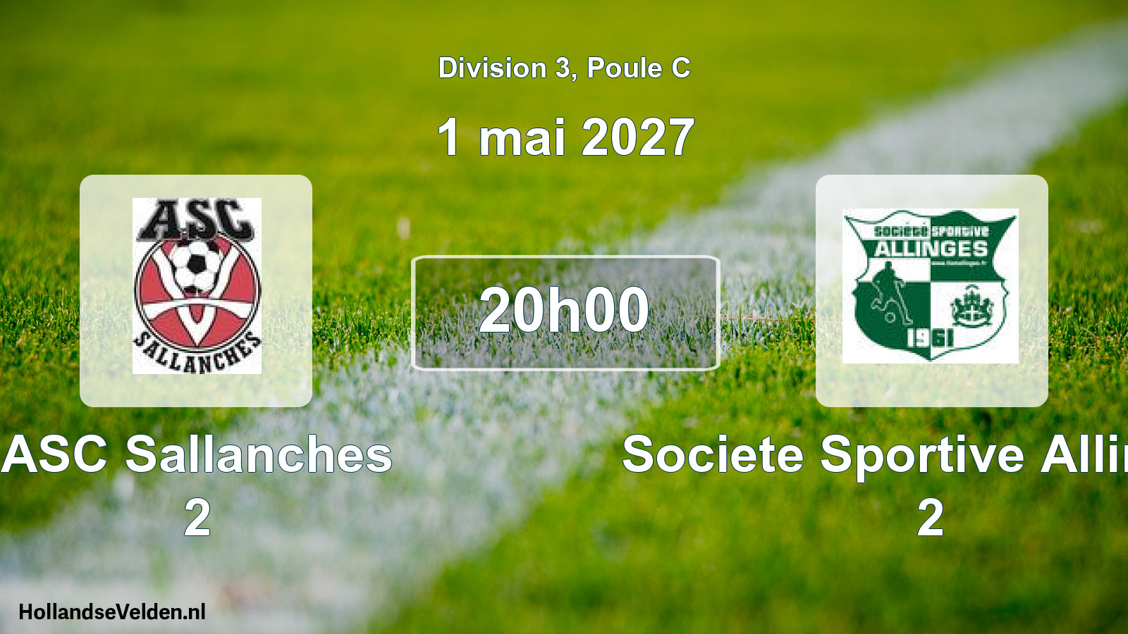Match programmé: ASC Sallanches 2 - Societe Sportive Allinges 2 (1 mai 2027)