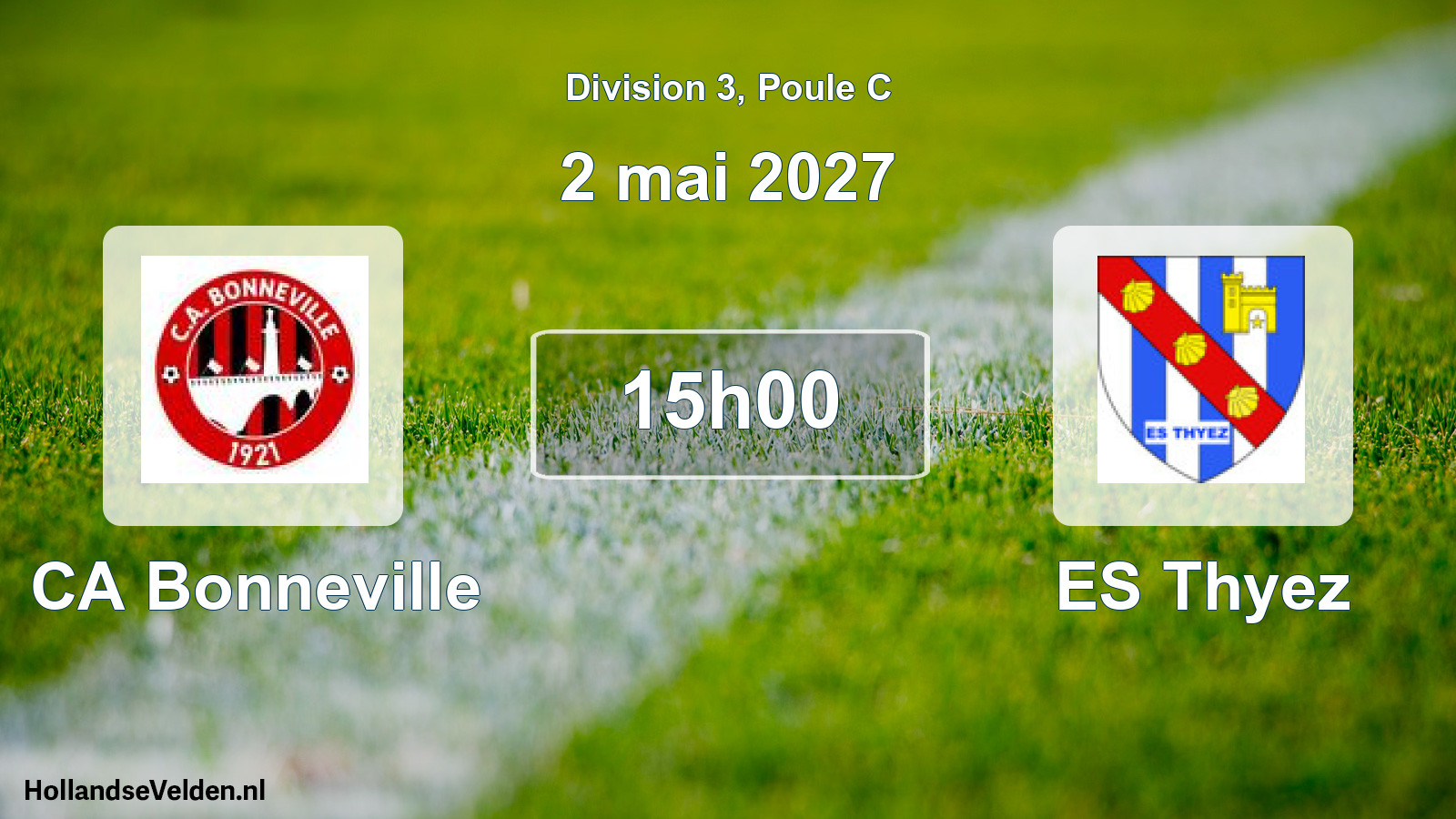 Match programmé: CA Bonneville - ES Thyez (2 mai 2027)