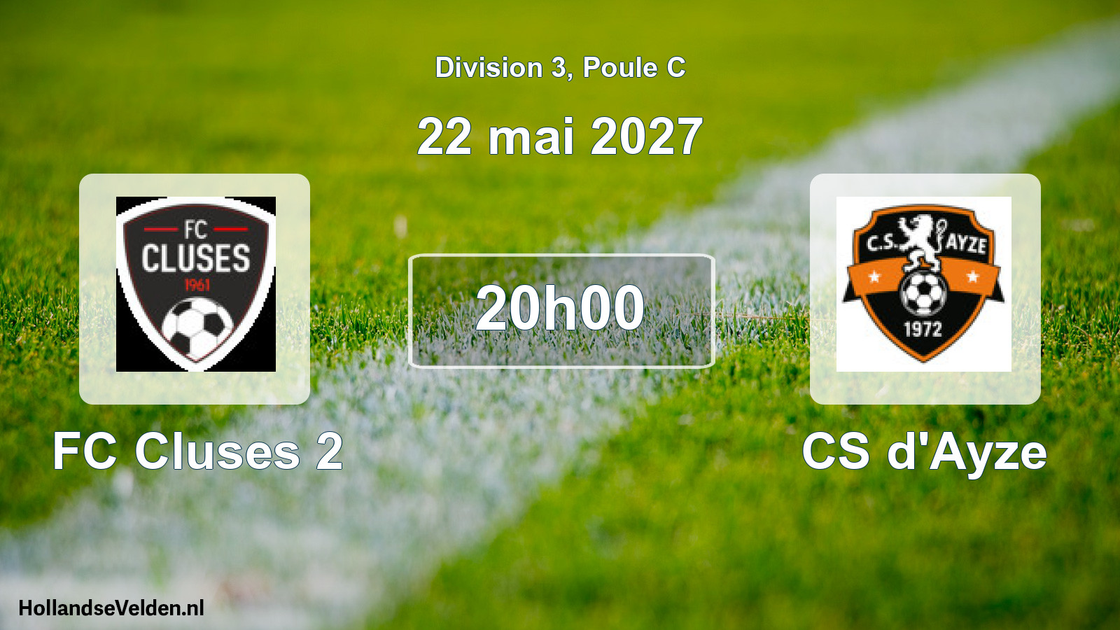 Match programmé: FC Cluses 2 - CS d'Ayze (22 mai 2027)