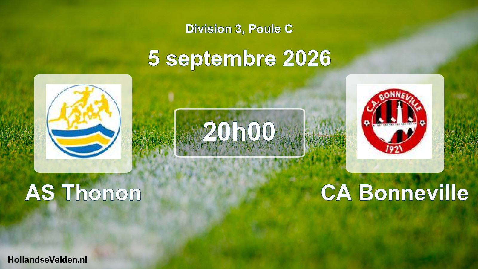 Match programmé: AS Thonon - CA Bonneville (5 septembre 2026)